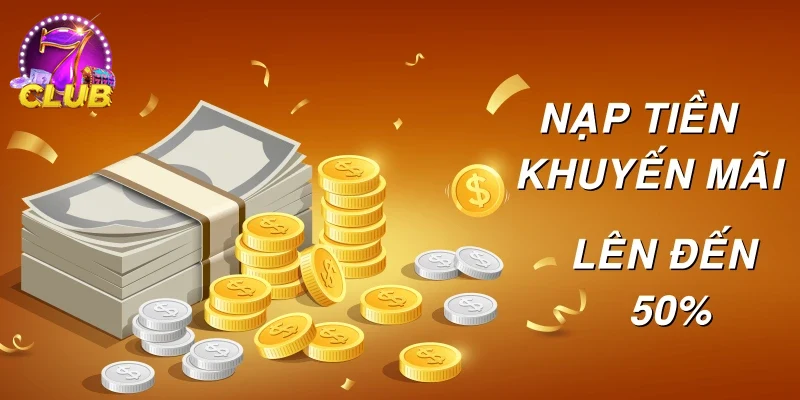 Giao diện chính sáng tạo với banner khuyến mãi nạp đầu nổi bật